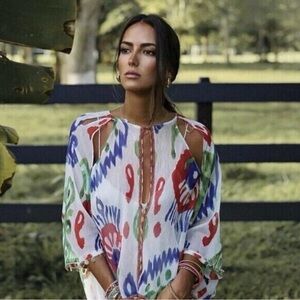 NWT Zara Multicolor Floral Print Sheer Dress